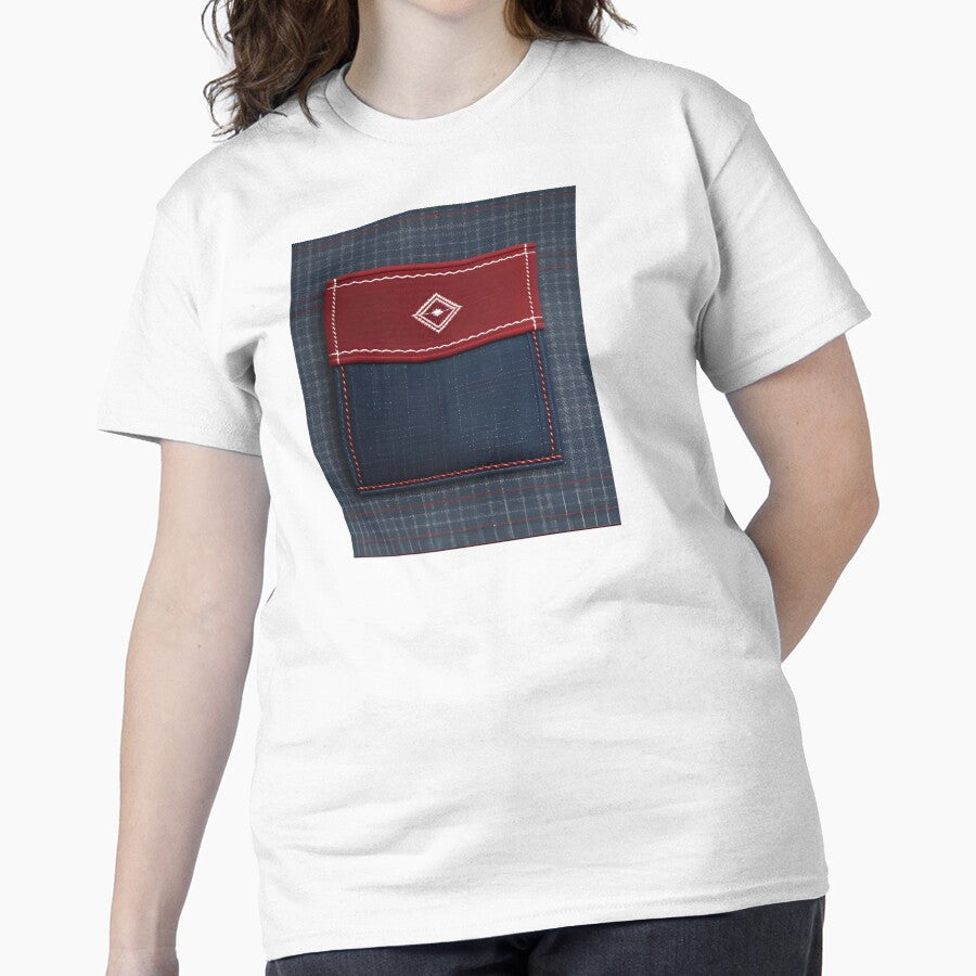 Jeans clothes، Red embroidered jeans1 Classic T-Shirt